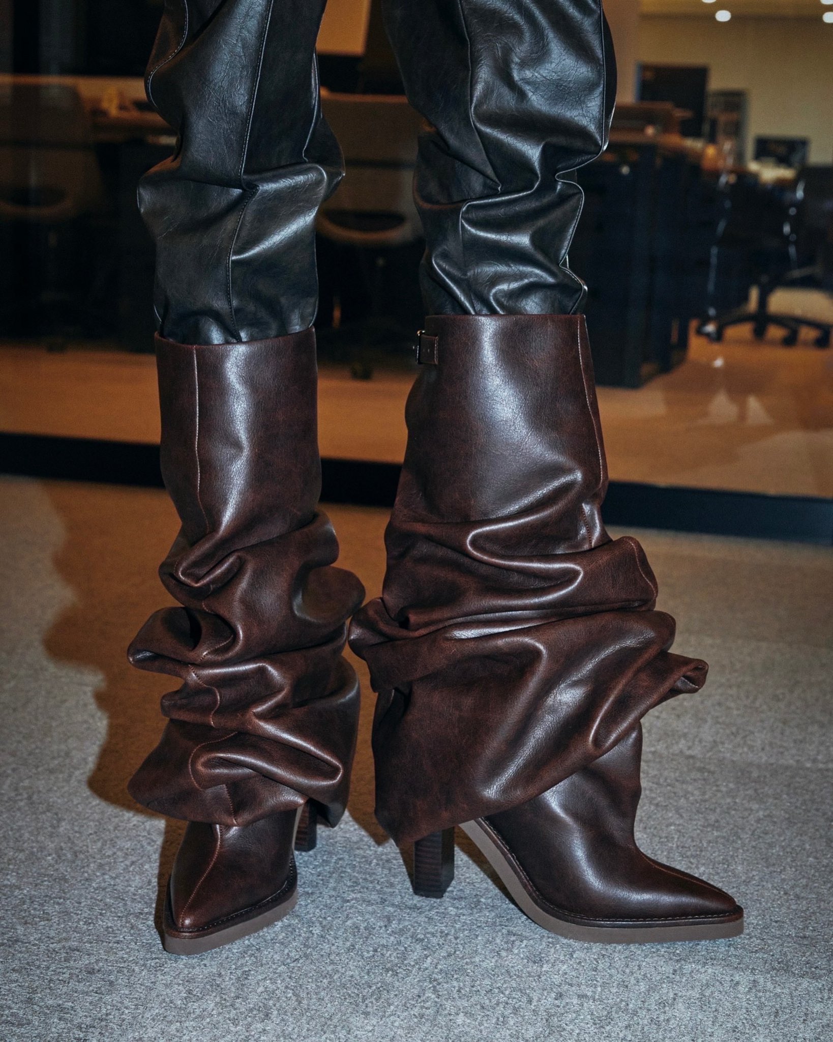 POOLDE／melted boots black