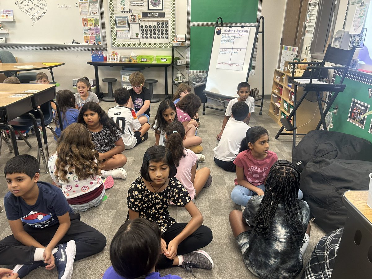 angelaatkagan's tweet image. I love to use RallyRobin at the carpet. This is a great way to brainstorm. Today we used it to create our treatment agreement. How will students treat students, students treat teacher, and teacher treat students? #mrspink4thgrade @KaganOnline #vaughnelemfisd