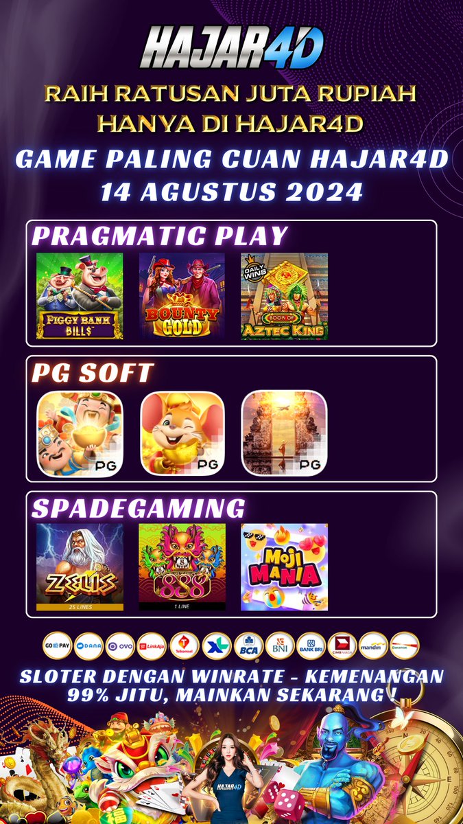 hajar4d's tweet photo. Rekomendasi Slot Tergacor Hari Ini MUDAH JACKPOT HAJAR4D 😍
Buruan mainkan sekarang dan dapatkan MAXWIN MU !
🌻 https://t.co/wgViGlrTKr
#hajar4d #Trump https://t.co/p4eDPwhhFo