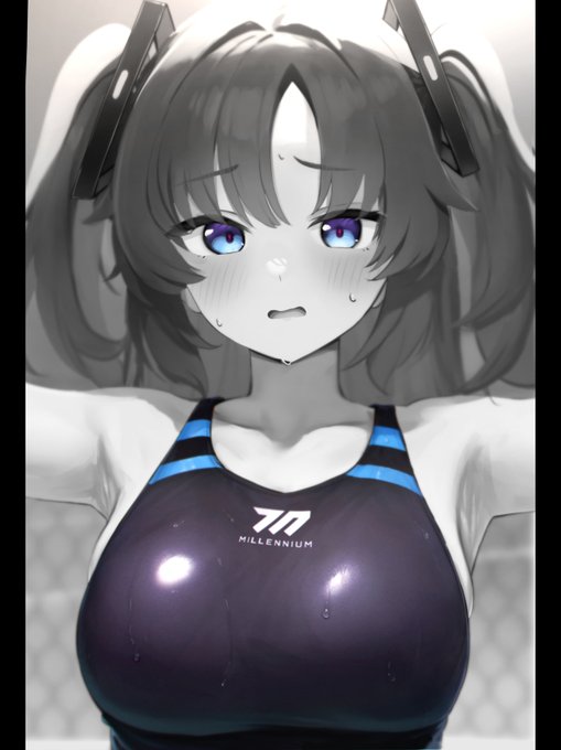 ・水着ユウカこうゆう一部だけ色がついてるやつ、「パートカラー」で調べると探しやすいです(さっきTwitterで教わった知識) 