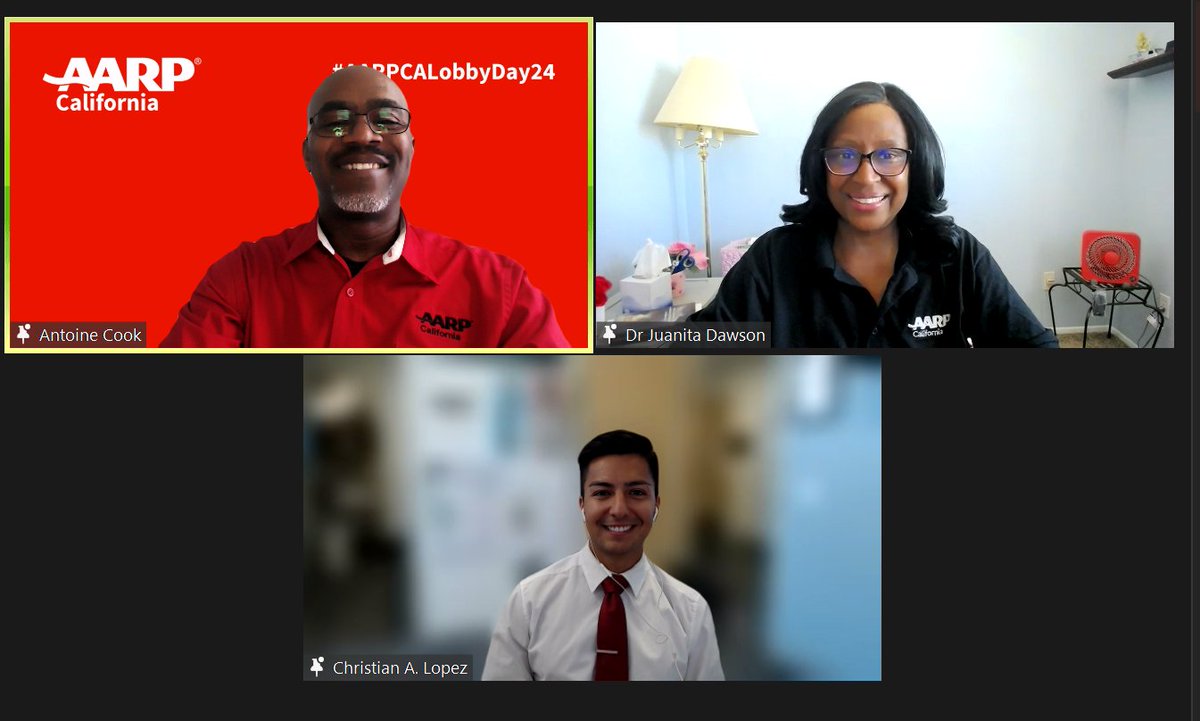 AntoineCook1's tweet image. I appreciated the opportunity to meet Christian Lopez from @SenatorSeyarto office to discuss @AARPCA 2024 legislative priorities, especially on housing issues (AB 2533 and AB 2560) #AARPCALobbyDay24