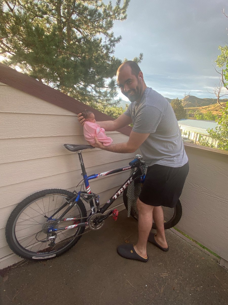P4trick_A's tweet image. I became a father recently! Haven’t slept in 2 weeks but loving every minute of it.
I’m getting her on the bike early. We’ll be climbing mountains soon!