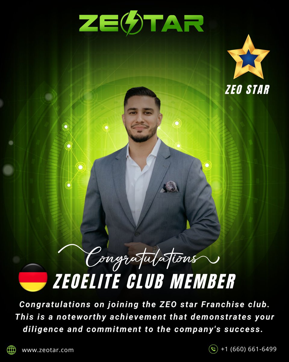 ZeotarOfficial's tweet photo. Let's give a special shoutout to our newest ZeoStar members! β¨
You've officially entered the ZEO Star Franchise Club, and your journey is just beginning. β‘
π https://t.co/OSdgvrtV8X | (660) 661-6499
#Zeotar #ZeoStarJourney #UnleashYourPotential #zeostar https://t.co/aSVaOompuQ
