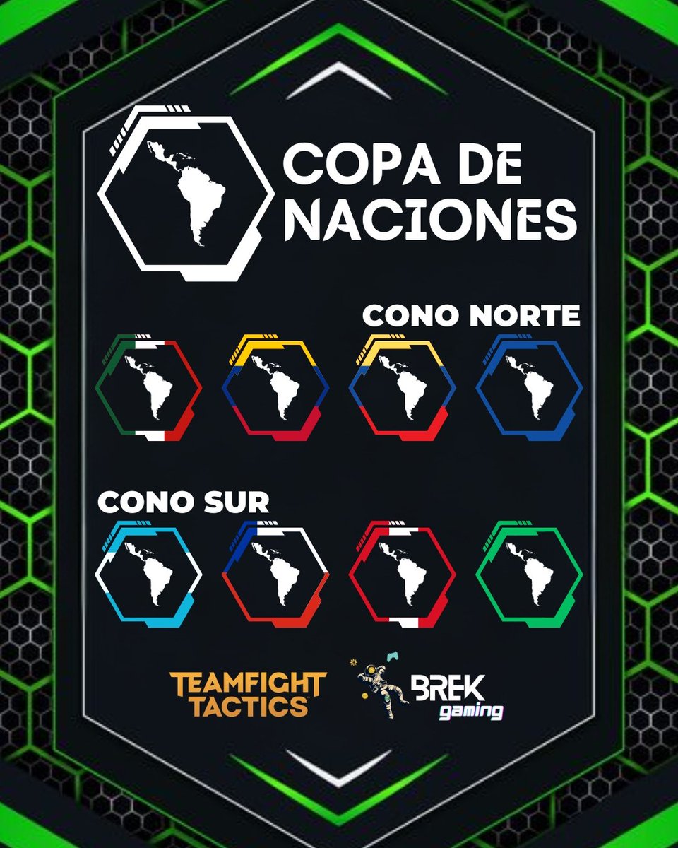 SI TE GUSTO LA #CopaAmericaTFT PREPÁRATE PARA LA #CopaDeNacionesTFT

8 torneos clasificatorios
4️⃣ NORTE
🇲🇽 🇨🇴 🇻🇪 🌎
4️⃣ SUR
🇦🇷 🇨🇱 🇵🇪 🌎
🏆 Una GRAN FINAL!

💰120 dólares en premios 🤑🤑

Y muchas, pero muchas sorpresas más!!!💥💥

¿Estás preparando?

PRONTO MAS INFORMACIÓN!