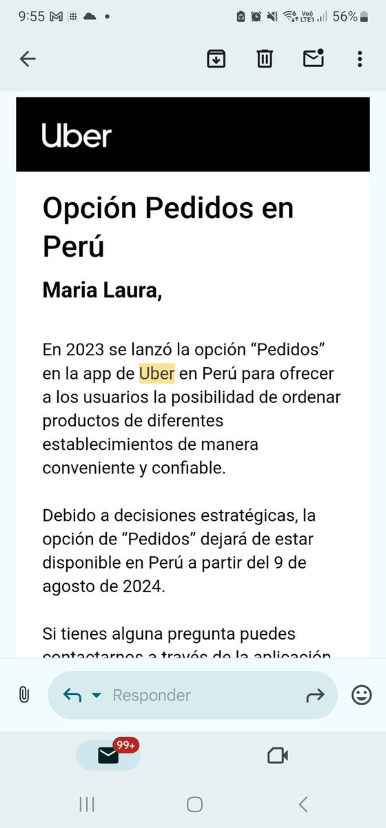 malauramarquez's tweet photo. @juliowatanabe Me di cuenta hoy también. Revisé mi correo asociado y aparentemente habían enviado un correo notificando que iban a cerrar la opción de "Pedidos" del app. 
Cero comunicación en la misma app. https://t.co/RDZi4ruaLg