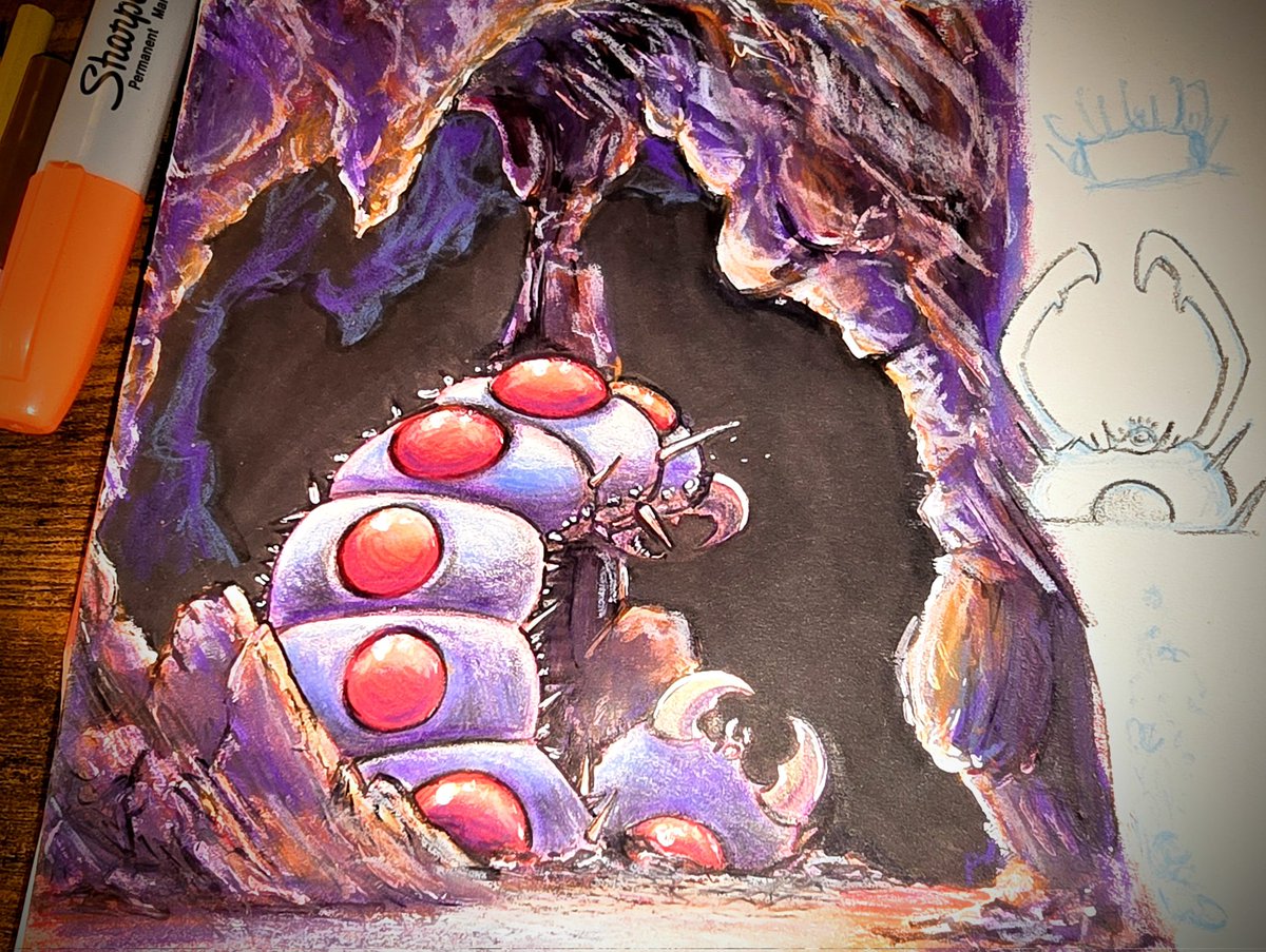 ChangeMachines's tweet photo. Cave Worm Daemon
#sketchbook #artstream #colorpencil #inapinch https://t.co/Usb2BNhbBg