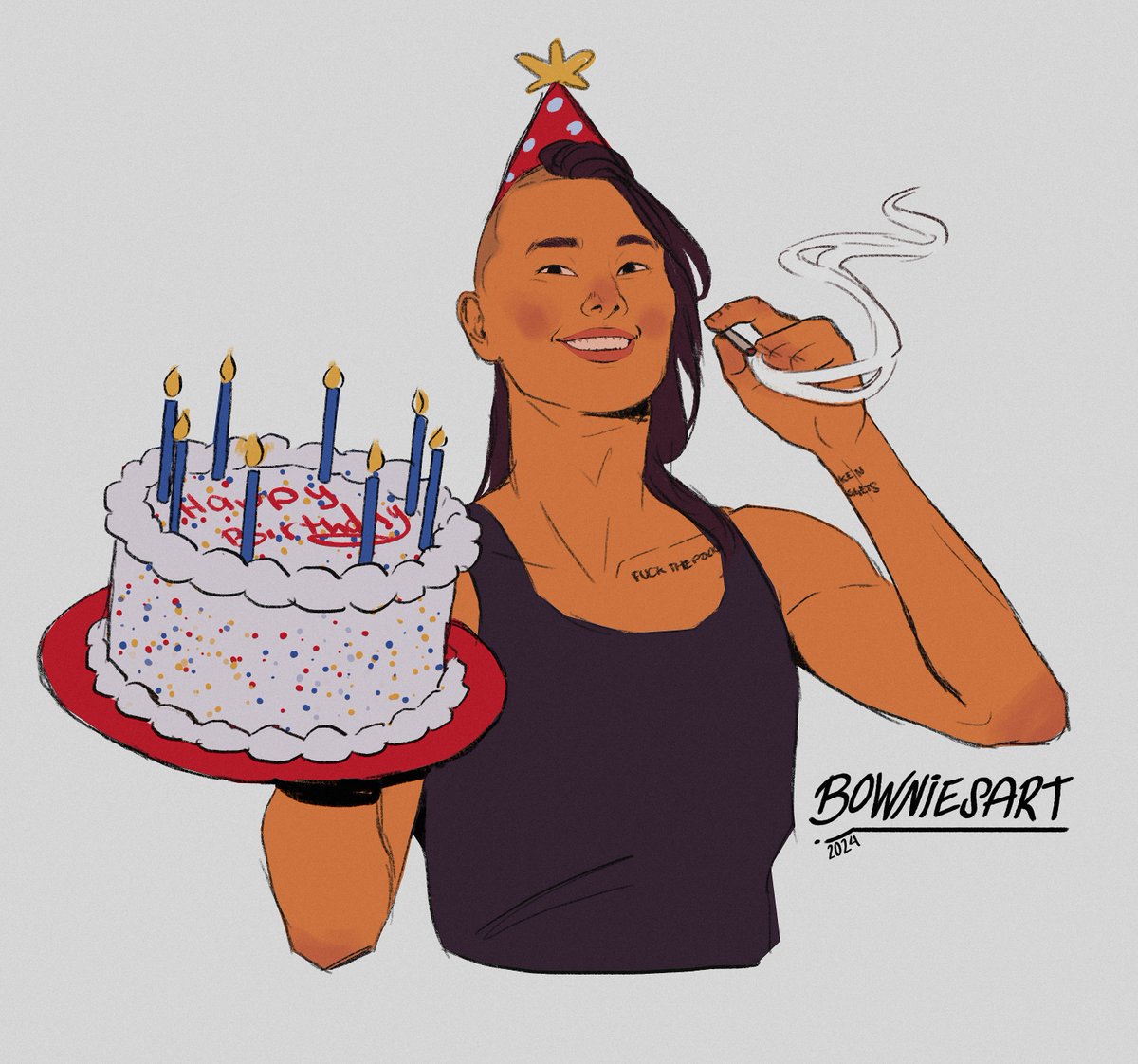 managed to whip out literally last second a sketch for Jim's birthday bc my boi deserves it