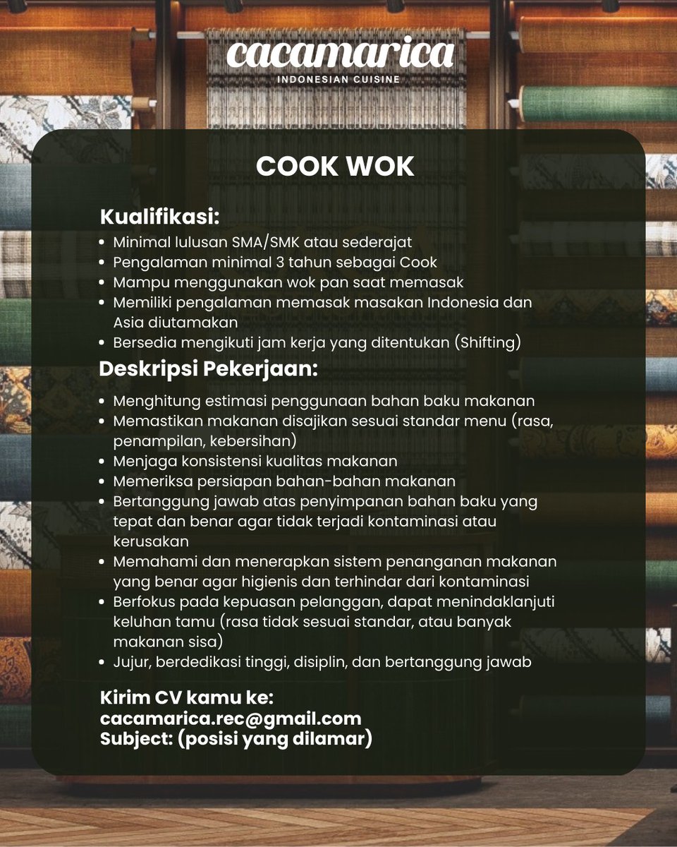 inunewu's tweet photo. @worksfess Halo, titip loker ya guys. Kalau mau tanya tanya boleh DM :) https://t.co/uf2j7yyjFl