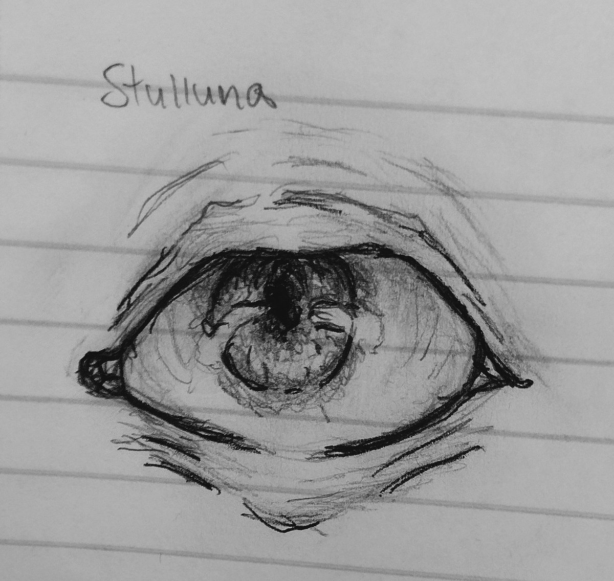 I tend to draw eyes when I'm nervous but I can never get them to turn out right in digital art. With pen and pencil it's weirdly soothing, especially crying eyes with big tears or eyes with flattering makeup. I might color this?