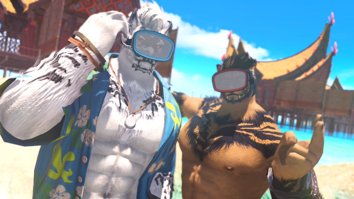 Another entry in the Scuba Hrothgars featuring <a href="/BrunotheHro/">Hroth Bruno Kazuki🍃</a> and <a href="/ZaleGallant_XIV/">Zale (FFXIV)</a>