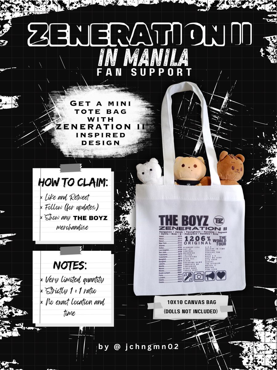 Mini Canvas Bag fan support for ZENERATION II in MANILA

#THEBOYZ #더보이즈 #ZENERATION2 #제너레이션2 #ZENERATION2_MNL