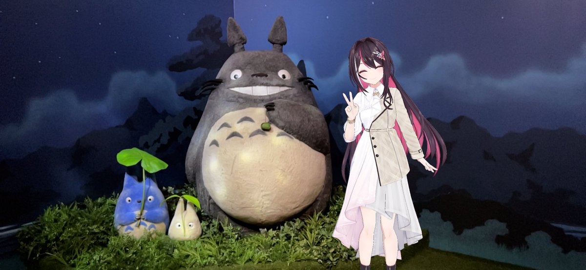AZKi 「ジブリ展 #どこAZ #AZKi #ホロリー 」|左のイラスト