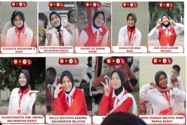 Berikut 18 Paskibraka 2024 Perempuan yang Harus Copot Jilbab di IKN:
1. Aceh Dzawata Maghfura Zuhri
2. SumBar Maulia Permata Putri
3. Jambi Rahma Az Zahra
4. Riau Kamilatun Nisa
5. Bengkulu Amanda Aprillia
6. Jawa Barat Sofia Sahla
7. DIY Keynina Evelyn Candra
8. NTB Amna Kayla