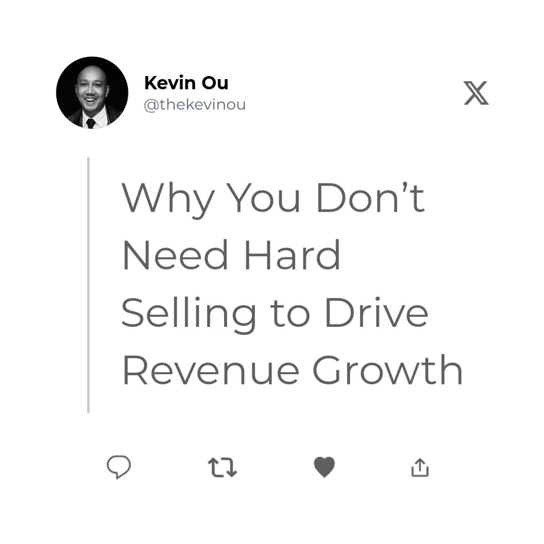 TheKevinOu's tweet photo. By focusing on your prospect’s needs and guiding them to see the value themselves, you create a more engaging and effective sales process. https://t.co/jcdCkpsKZi