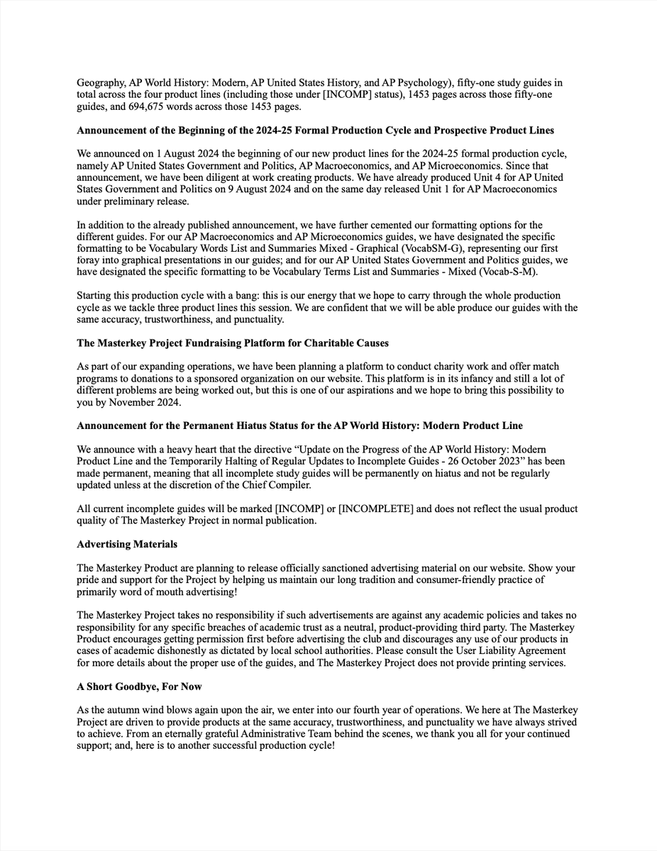 MKProject_PRD's tweet image. Today, we celebrate our three-year anniversary since the founding of The Masterkey Project. We here at the Project thank you all for your unwavering support and hope to repay that support tenfold with the same dedication!

themasterkeyproject.weebly.com/three-year-ann…

#studyhelp #studytwt #studyguide