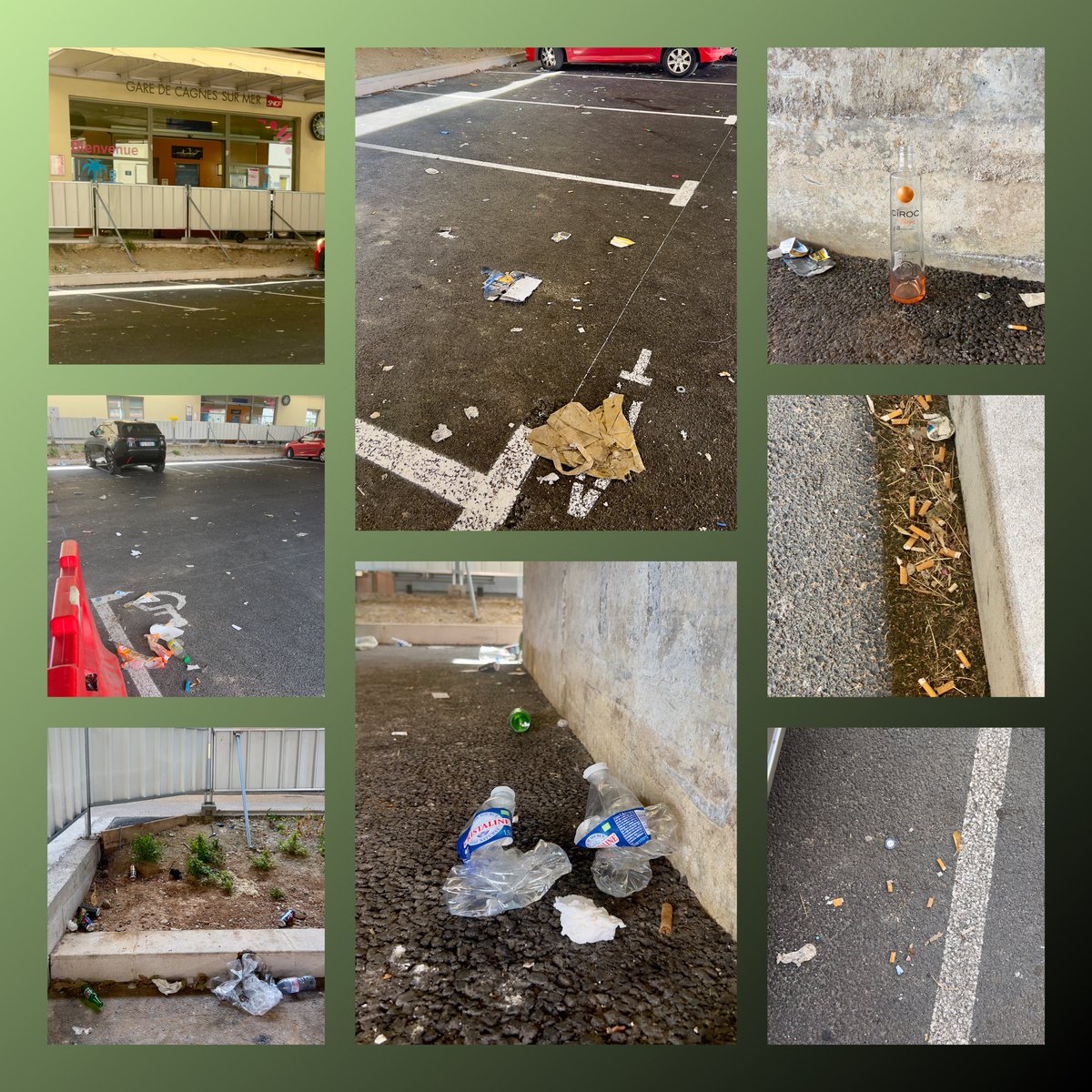 La gare de Cagnes-sur-Mer … une honte.
Une honte pour ceux qui jettent … une honte pour ceux qui ont choisi d’abandonner cet espace (nous ne savons pas à qui revient la prise en charge du nettoyage) : la saleté attire la saleté. #wiiklin #wiikliners