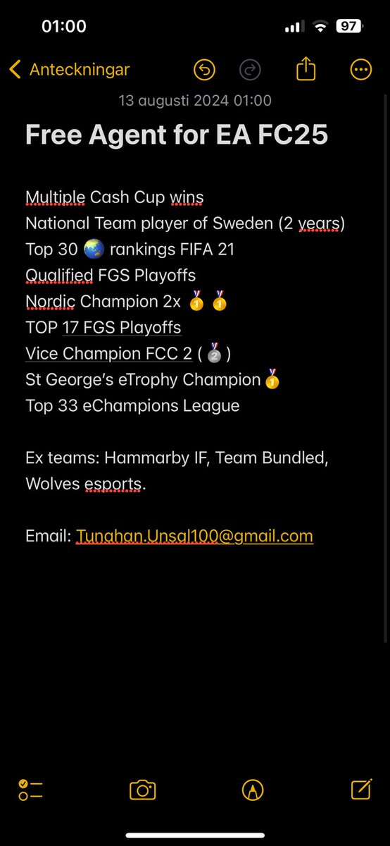 DonUnsal's tweet photo. Free Agent for EAFC25

Took a break during last year but I am back for next game with a lot of motivation again⚔️
RT’s are appreciated https://t.co/aJc9MnLYhI
