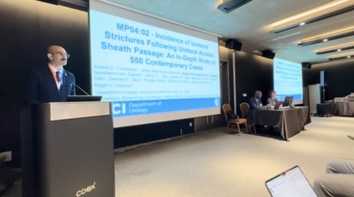 Val Saadat (@val_saadat) on Twitter photo From conceiving an idea to presenting it at WCET 2024. Could not be more proud of <a href="/amirlavasani_/">Seyed Amiryaghoub M. Lavasani</a> for presenting a novel binary scale to assess ureteral injuries post-ureteroscopic procedures. #WCET24 <a href="/UCIKidneyStone/">UCI Kidney Stone Center</a> <a href="/UCI_Urology/">UCI Urology</a> <a href="/Endo_Society/">Endourological Society</a> #urology From conceiving an idea to presenting it at WCET 2024. Could not be more proud of <a href="/amirlavasani_/">Seyed Amiryaghoub M. Lavasani</a> for presenting a novel binary scale to assess ureteral injuries post-ureteroscopic procedures. #WCET24 <a href="/UCIKidneyStone/">UCI Kidney Stone Center</a> <a href="/UCI_Urology/">UCI Urology</a> <a href="/Endo_Society/">Endourological Society</a> #urology