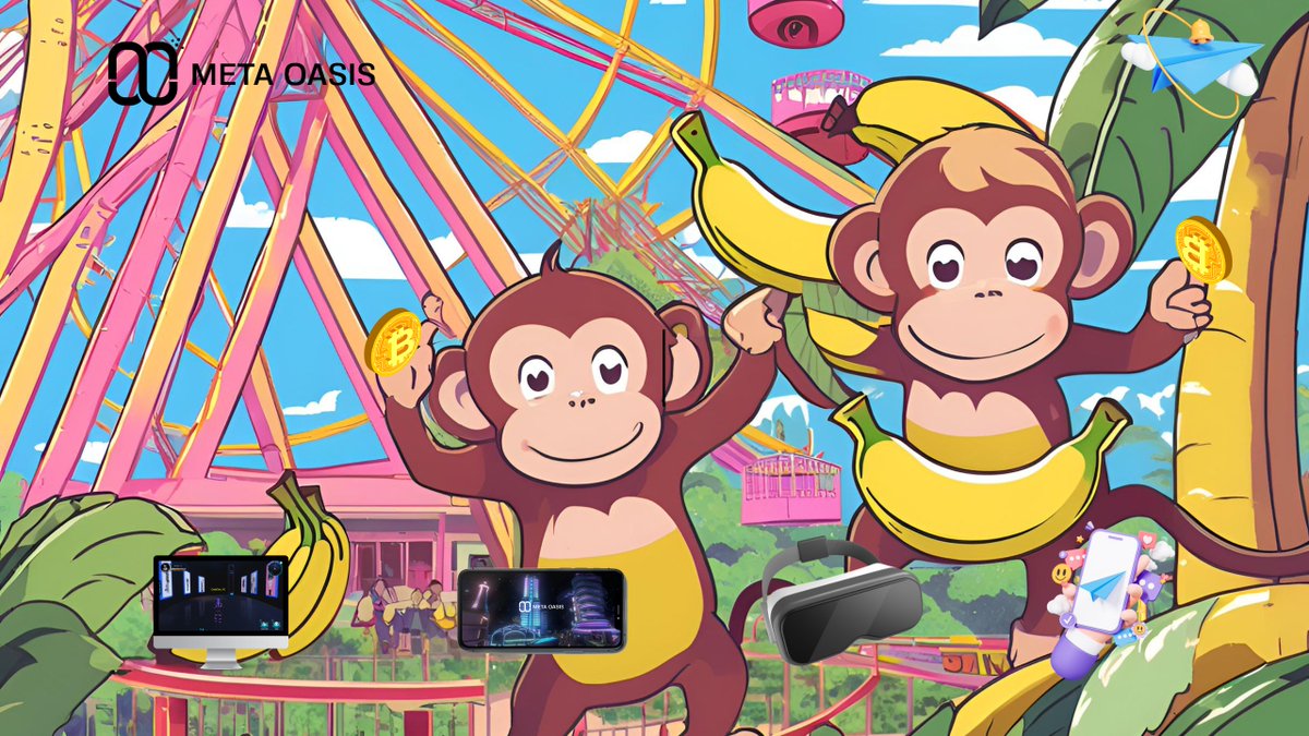 🍌Have you ever imagined an amusement park in a banana farm?

Our Tap 2 Earn Game is Upgrade Character, earn more points, boost your ranking, and get more airdrop rewards!🥳🥳

It will be an active communication hot place connecting various mini-games and #metaverse.