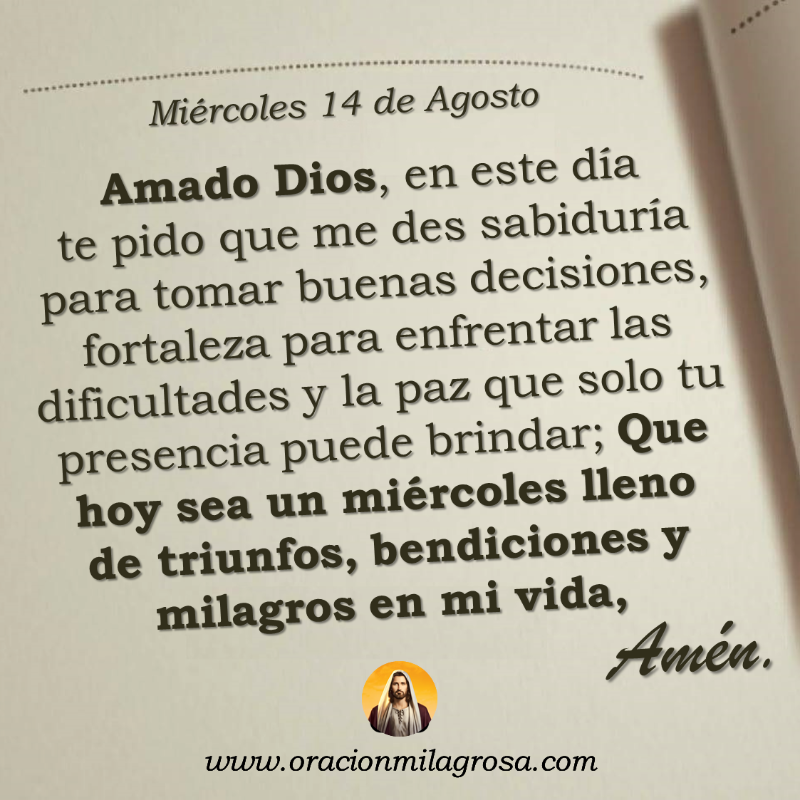oracion_milagro's tweet photo. Oración para el miércoles 14 de agosto de 2024: https://t.co/ZCf0Z6ZBPA