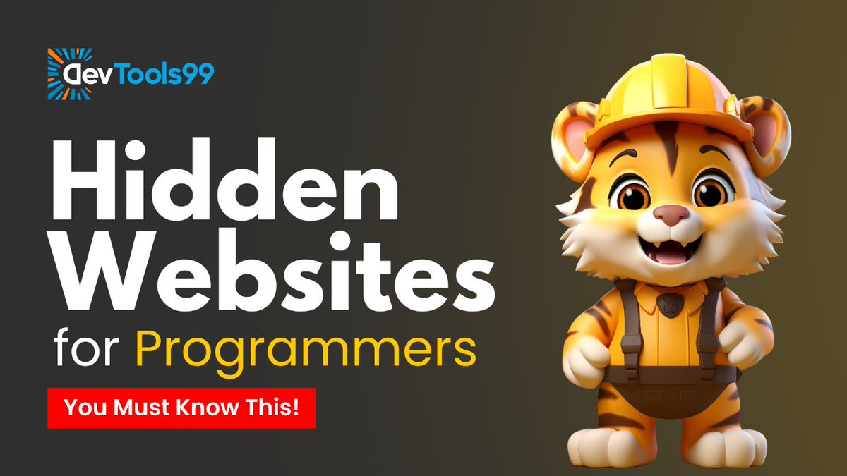 DevTools99's tweet image. Hey Coders! Looking for some secret resources? Discover hidden websites for programmers that offer invaluable tools, tutorials, and tips. youtu.be/ckMzcVsHtnI
.
.
.
.
.
.
.
.
.
.
.
.
.
.
.
#ProgrammingResources #HiddenWebsites #CodingTips #WebDevelopment #LearnToCode