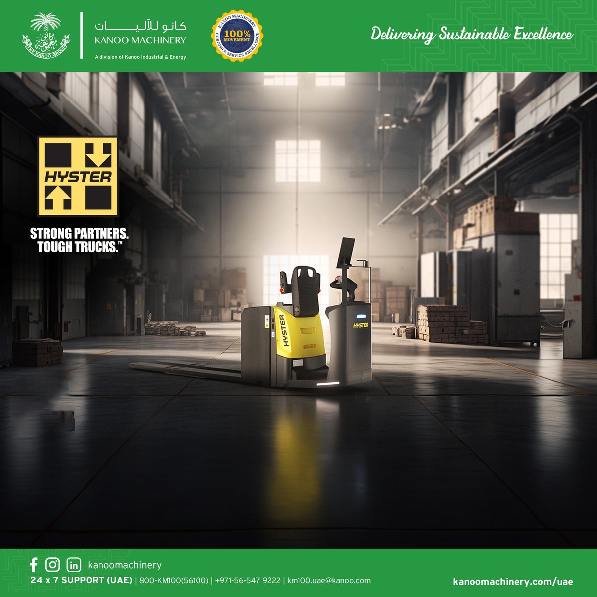 KanooGroup_UAE's tweet image. NEW PRODUCT! The all-new #Hyster®Order Picker Pallet Truck is built to be tough, intelligent, dependable &amp;amp; efficient. Designed for productivity, it combines the benefits of a Platform #PalletTruck &amp;amp; a Low-Level #OrderPicker into 1 truck-ideal for your industrial #warehouse needs.
