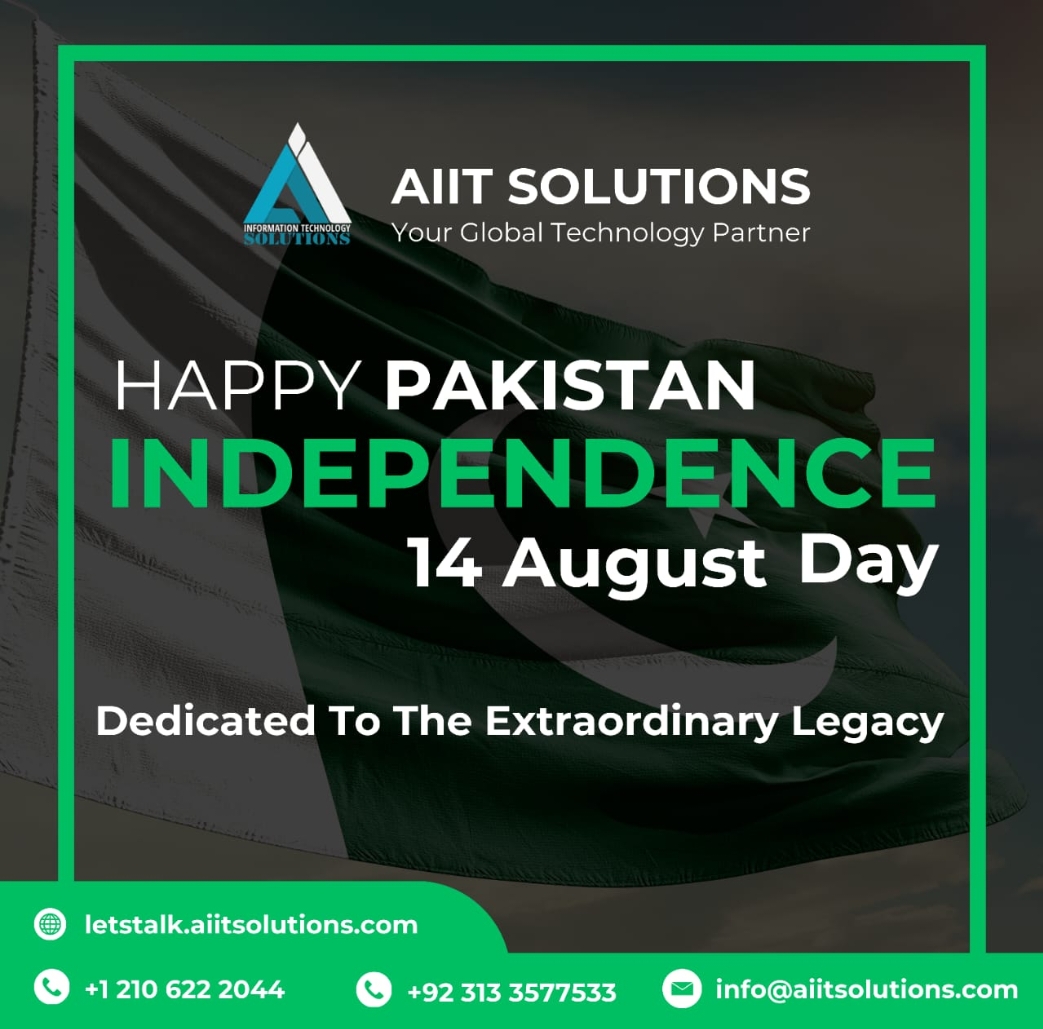 AIIT_Solutions's tweet photo. At AIIT Solutions, we believe in the power of innovation to drive our nation forward. This Independence Day, let's celebrate the freedom to create, innovate, and excel. Proud to be part of a nation that’s always moving forward. Happy Independence Day 🇵🇰 #IndependenceDay https://t.co/aVXFVemoAb