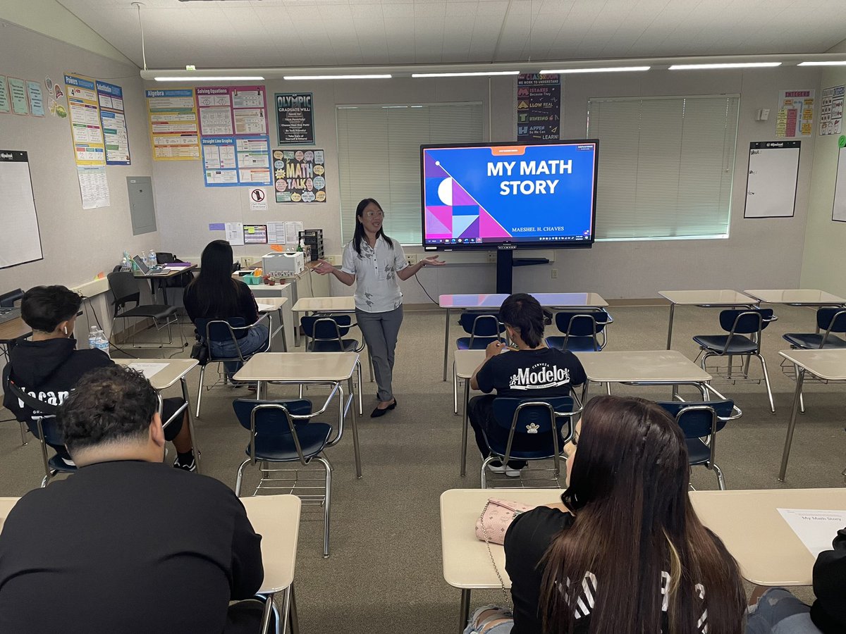OlyMDUSD's tweet photo. 👏🏽 The first full week of school has Olympians deep in the learning! A huge shout out to Ms. Chaves who is employing @TNTP strategies for geometry students. Students are actively engaging in the content, and we can’t wait to see how they grow. ✖️➗➕ Look at these mathematicians! https://t.co/zu6u5JfPLU