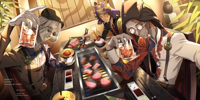 いっぱい食べるシリーズ第五人格よく描いております #お盆休みはフォロワーさんが増えるらしい 