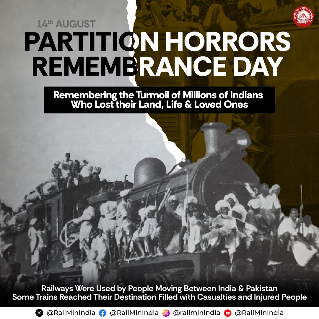 The #PartitionHorrorsRemembranceDay brings to light the agony, sufferings and pain of millions of people whose lives were forever altered by the partition.