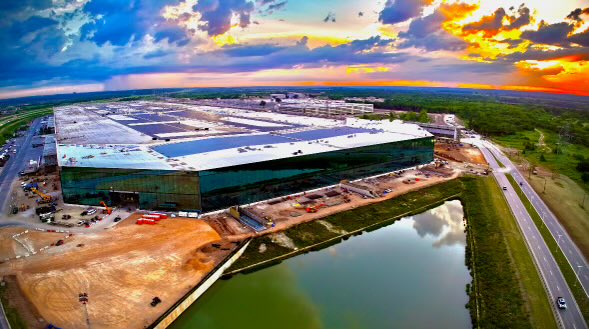 Tesla HQ pic taken this morning