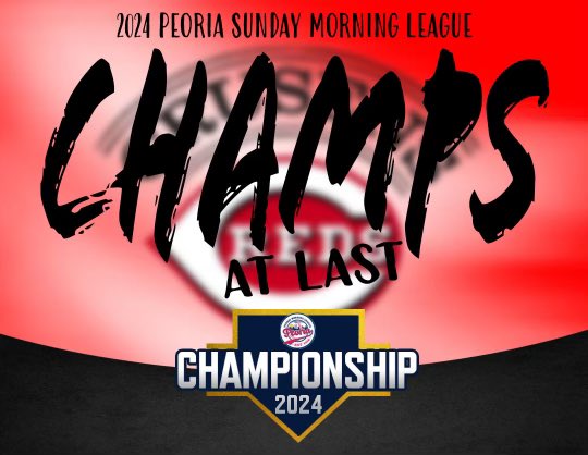 🏆Congratulations to the The Crusens Reds on winning the 2024 Peoria Sunday Morning League Championship and claiming the coveted Thome Trophy! Winning the first ever GAME 3 at Dozer Park -  Home of the Peoria Chiefs over the Pour Bros. Jacks 🏆

Tied 2-2 after 6 innings, the Reds
