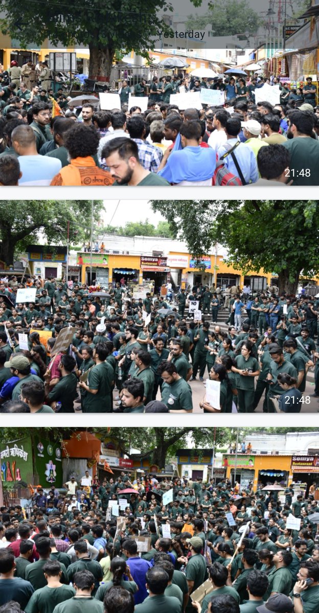 Indian__doctor's tweet photo. Yesterday Biggest Massive protest of AIIMS #RISHIKESH Doctors in support of #RGKAR medical college Victim ..

Demands - Quick strict actions on Culprits &amp; Central protection act for avoid further such inhuman Crime .
#KolkataDoctorDeath #kolkatahorror #Nirbhaya2  #medtwitter https://t.co/XAlAoVg3ma