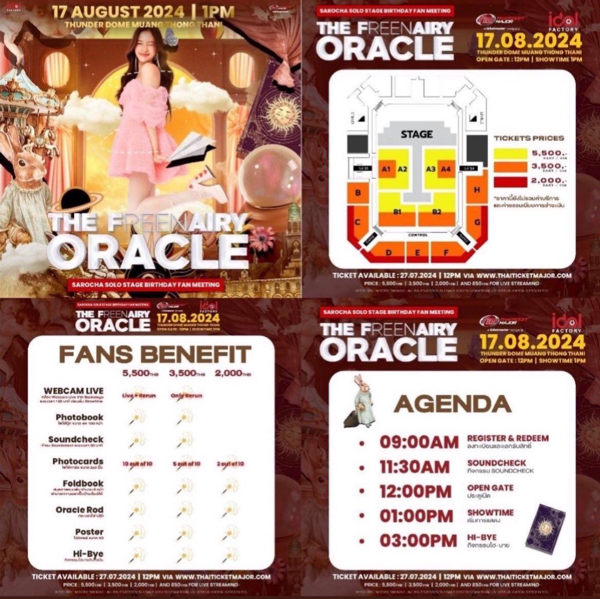 🌷THE FREENAIRY ORACLE🌷 Sarocha Solo Stage - 2024 Ticket update
