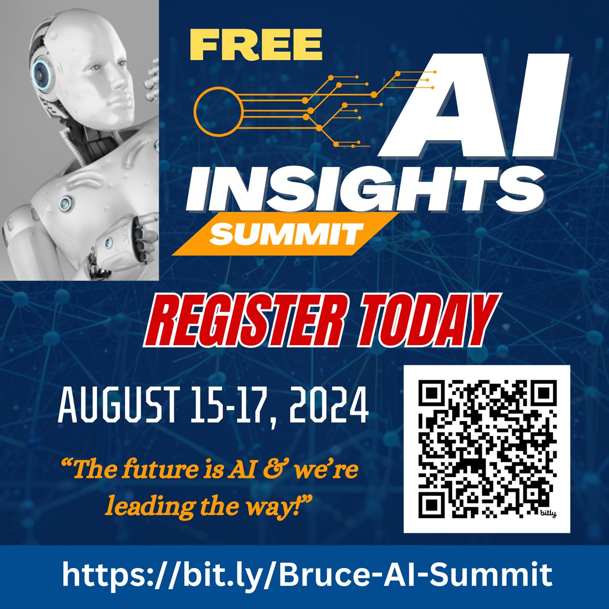 AYFullPotential's tweet photo. 30+ expert speakers delivering 18 minutes of pure content each. 
AI applications in a wide variety of fields.
No pitching, just valuable insights, and free giveaways!
Optional upgrade to VIP to get recordings for just $47 (worth every cent).
https://t.co/N1oMbCwFyG https://t.co/YF8PcutQRx