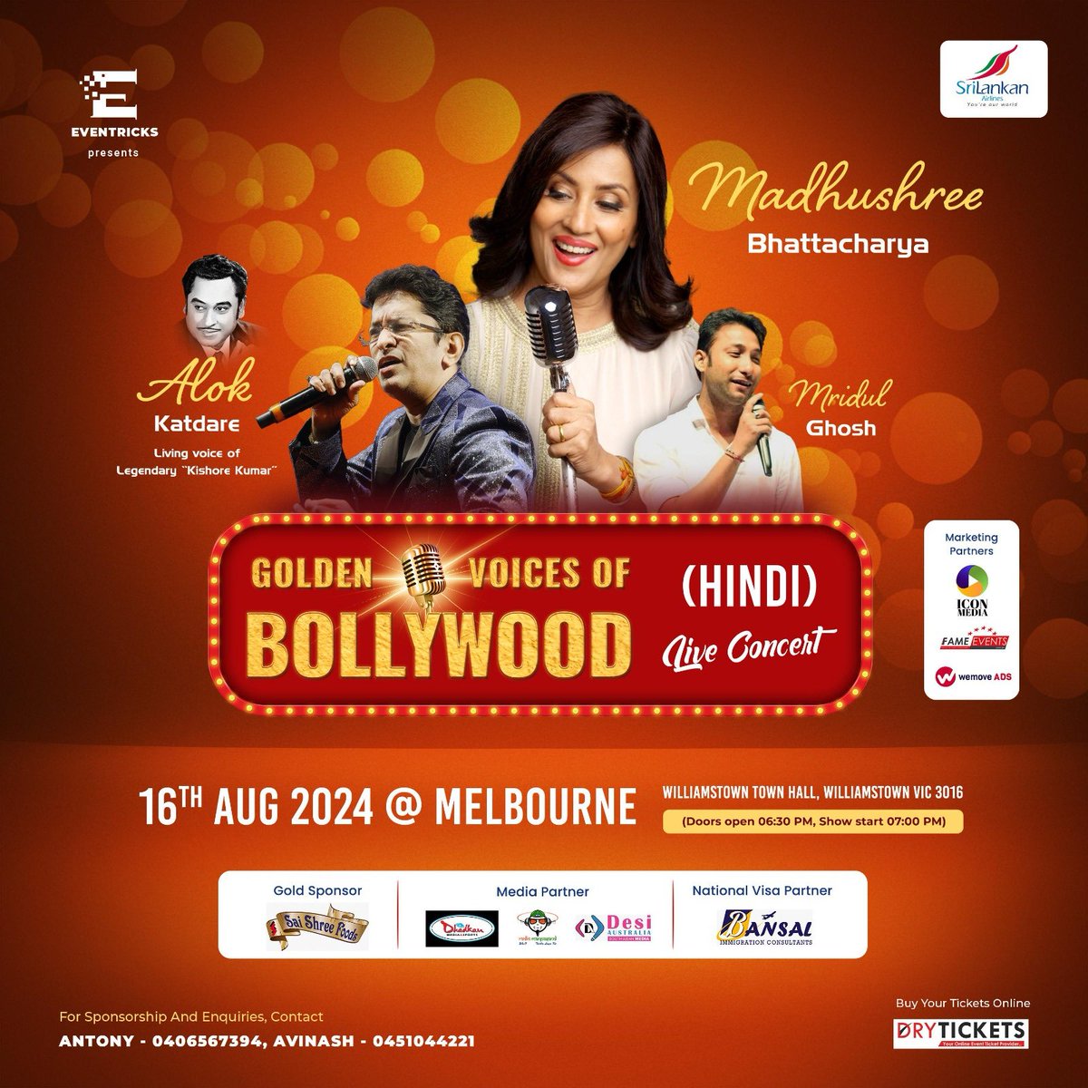 MadhushreeMusic's tweet photo. 16th august #Bollywood  show in #Melbourne #austrelia  #Williamstown #town-hall https://t.co/58H6GTRmRg
