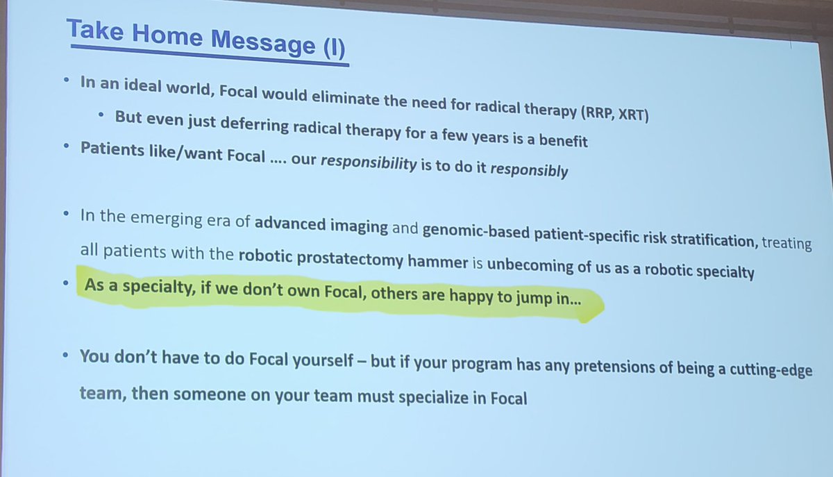 #WCET24 in Seoul: the venerable Prof Indibir Gill interprets the evidence and advises that if we do not embrace new focal therapy options (responsibly), then others will do it for us. <a href="/Endo_Society/">Endourological Society</a>