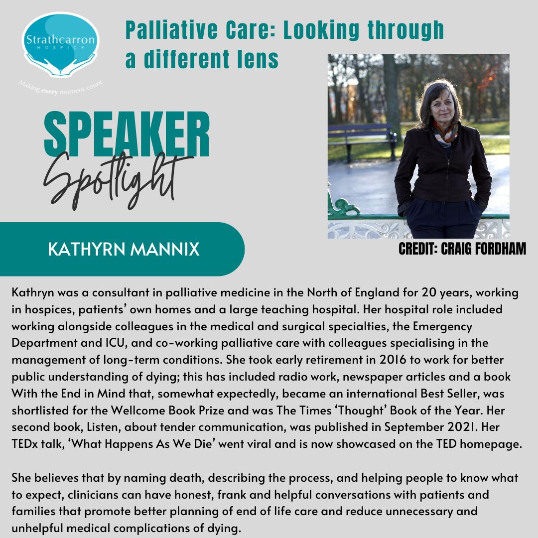 Strathcarron Educ (@edstrathcarron) on Twitter photo Speaker Day 1 Strathcarron #Hospice Conference 2024 2/3 Sept Edinburgh:
<a href="/drkathrynmannix/">Kathryn Mannix</a>  Topic: "Truth with kindness - tender conversations about the end of life" 
Includes book signing session 
#healthcare #health #nurse #nursing #doctor #Doctors <a href="/NHSuk/">NHS</a> #socialcare <a href="/nhsuk/">NHS</a> Speaker Day 1 Strathcarron #Hospice Conference 2024 2/3 Sept Edinburgh:
<a href="/drkathrynmannix/">Kathryn Mannix</a>  Topic: "Truth with kindness - tender conversations about the end of life" 
Includes book signing session 
#healthcare #health #nurse #nursing #doctor #Doctors <a href="/NHSuk/">NHS</a> #socialcare <a href="/nhsuk/">NHS</a>