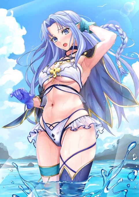 コミッションで描いていただいた、FGOのメディアさん水着まとめみなさん素敵なイラストありがとうございます 