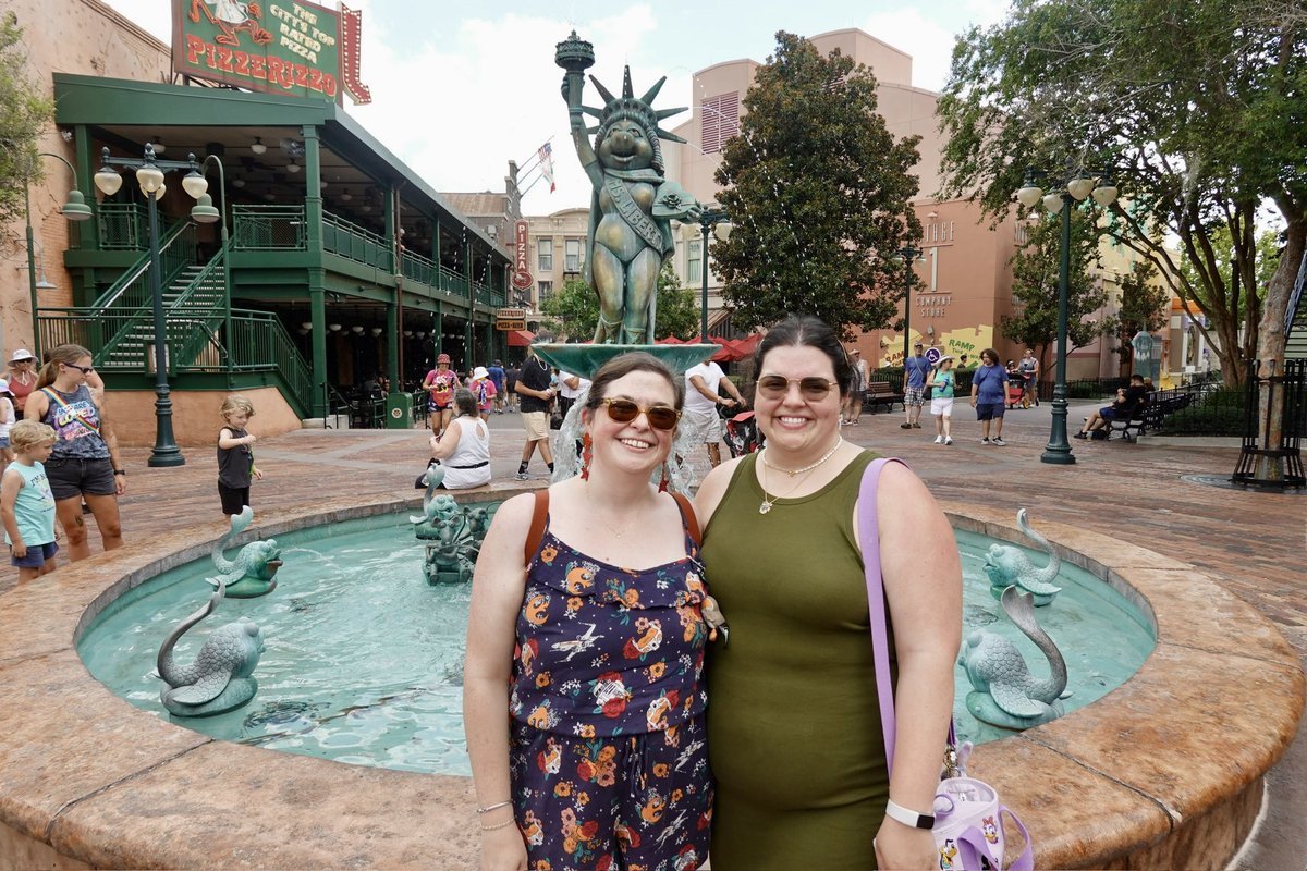amanda_taylor's tweet photo. 30 Years Later - me and my sister PLUS my husband’s FIRST visit to Hollywood Studios where he had very specific requests: 1. Fly the Millenium Falcon 2. See Muppetvision 3D https://t.co/TRBaiaJrRA