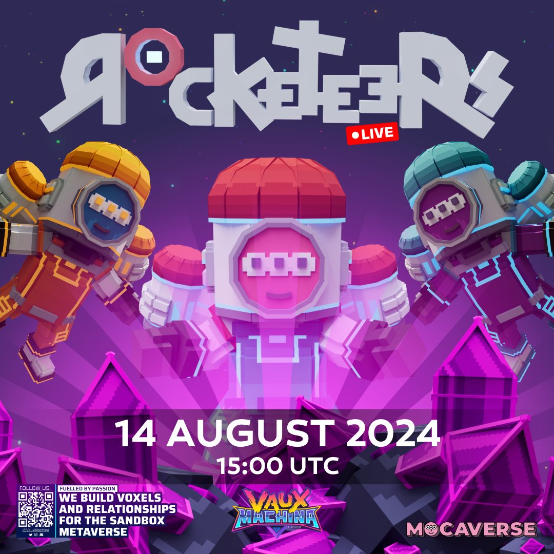 Lets Play ROCKETEERS!!

Enter Mocaland Event link: sandbox.game/en/events/ente…

 Rocketeers Game Link: sandbox.game/en/experiences…

Twitch: twitch.tv/vauxmachinastu…

<a href="/TheSandboxGame/">The Sandbox</a> <a href="/Moca_Network/">Mocaverse</a> #SandFam #MocaLand