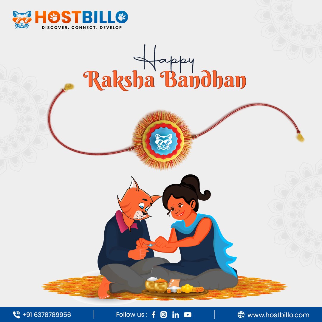 hostbillo's tweet photo. Happy Raksha Bandhan from hostbillo!
Celebrating the strength of bonds and trust, just as we ensure your web hosting is secure and reliable. Here’s to connections that last!

#Rakshabandhan #rakshabandhanspecial #RakhiSpecial #hostbillo https://t.co/kRATtdUzu4