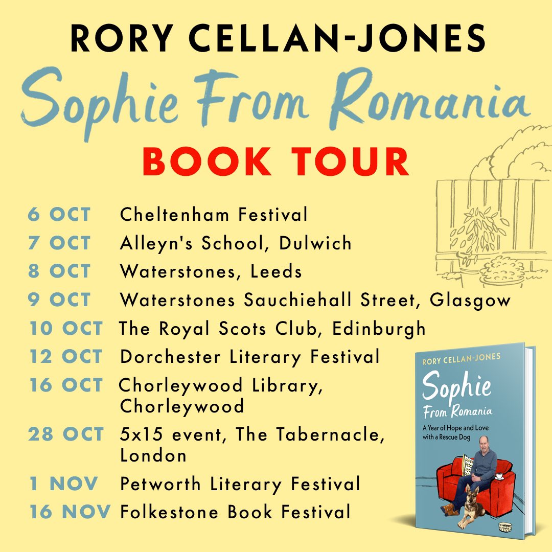 ruskin147's tweet photo. Huge news! Here’s the #sophiefromromania book tour! Some events you can book today, others you may have to wait a couple of weeks https://t.co/QNLN6ElKeC https://t.co/YQ5qamH8r9