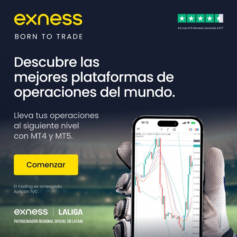 EXNESS's tweet photo. Opera en MT4 y MT5 de Exness. 

Mejora tu forma de hacer trading.