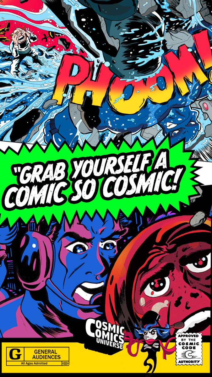 CosmicComicsUni's tweet photo. @Tonpa2 💥 Get ready for another comic coming soon!

💥 Check out our titles both available in print or digital download! 

https://t.co/SSm4lxpexn https://t.co/G2DY0fDhGQ