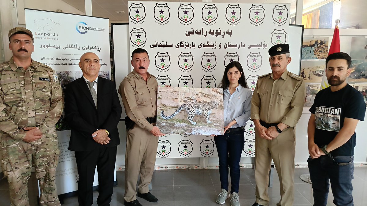 PersLeopWG's tweet photo. On World Ranger Day of July 31, @LeopardsBeyond and the General Directorate of Forest Police gave @persleopwg Ranger Awards to three exceptional rangers from Iraqi Kurdistan to celebrate their outstanding contributions to the conservation of Persian leopards and other wildlife. https://t.co/jz8s6YhrHc