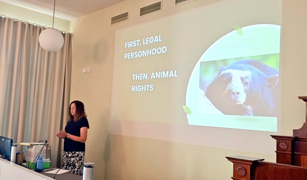 Helsinki Animal Law Centre (@aniwerehelsinki) on Twitter photo Second day of the Helsinki Animal Law Conference.
Prof. Kristen Stilt (<a href="/Harvard_Law/">Harvard Law School</a> <a href="/AnimalLawHLS/">Animal Law @ Harvard</a>) delivering the second keynote with the intriguing title "Someone". Second day of the Helsinki Animal Law Conference.
Prof. Kristen Stilt (<a href="/Harvard_Law/">Harvard Law School</a> <a href="/AnimalLawHLS/">Animal Law @ Harvard</a>) delivering the second keynote with the intriguing title "Someone".