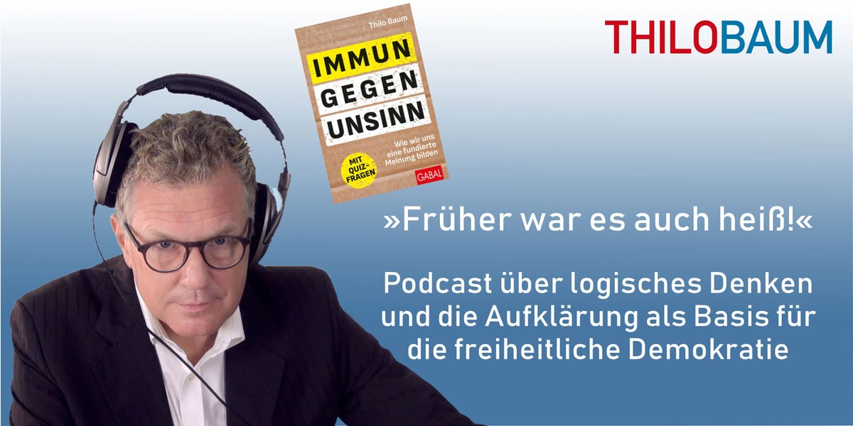 Podcast: Wie wir herleiten können, dass #Desinformation die #Demokratie zerstören soll, warum die Täter die Axt ans kluge Denken und die Aufklärung legen – und was #populistisch mit #völkisch zu tun hat.

thilo-baum.de/255-klartext-p…