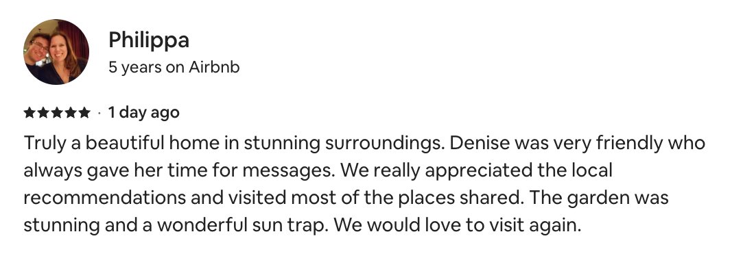 Yet another 5-star review for the cottage 🤩