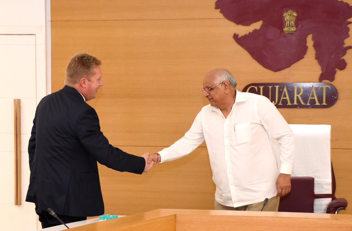 toddmcclaymp's tweet photo. Thank you welcoming me warmly to Gujarat @Bhupendrapbjp  It was a pleasure meeting with you and discussing opportunities for collaboration between India and New Zealand to support our businesses and institutions. https://t.co/KST7eS96el